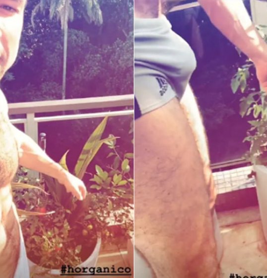 Só de sunga: Sergio Marone mostra seus tomates e causa furor na web Só de sunga: Sergio Marone mostra seus tomates e causa furor na web