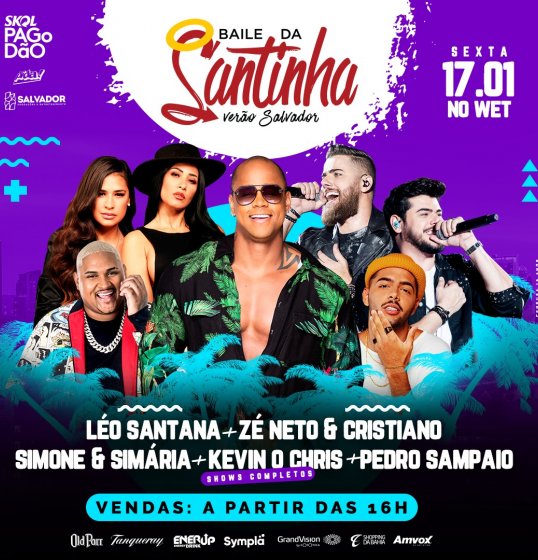 BAILE DA SANTINHA DIVULGA ATRAÇÕES DO DIA 17 DE JANEIRO!