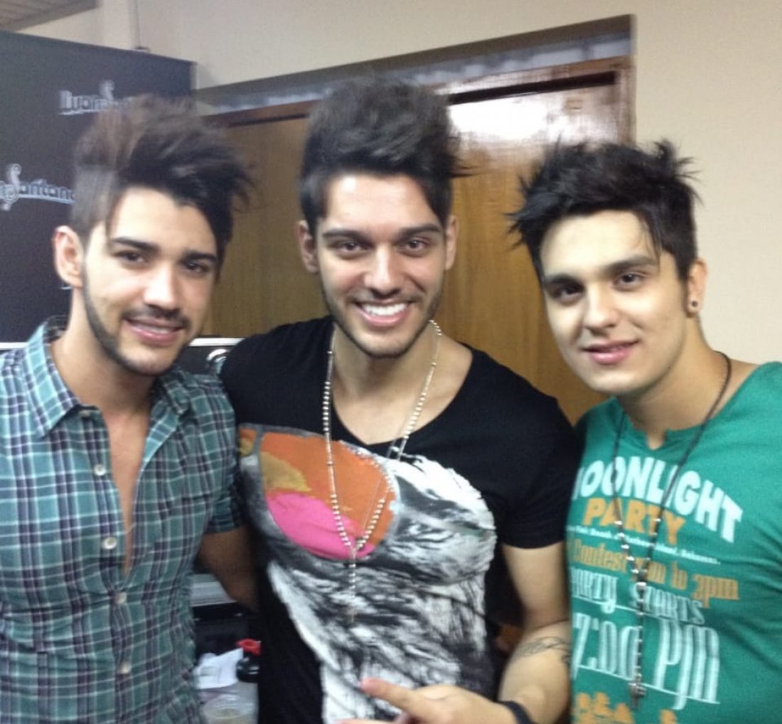 [Sextou! Lucas Lucco posta foto antiga com Luan santana e Gusttavo Lima]