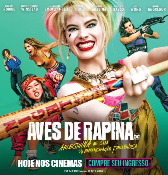 Arlequina em cartaz nos cinemas