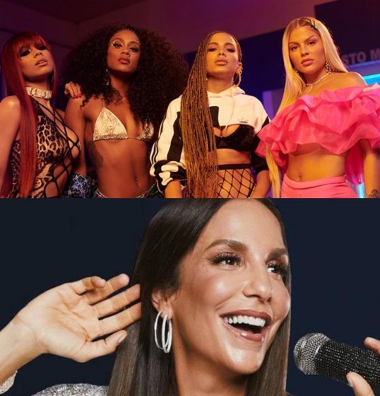 Luísa Sonza, Lexa e Mc Rebecca se animaram com a ideia d Combatchy 2.0 com Ivete Sangalo