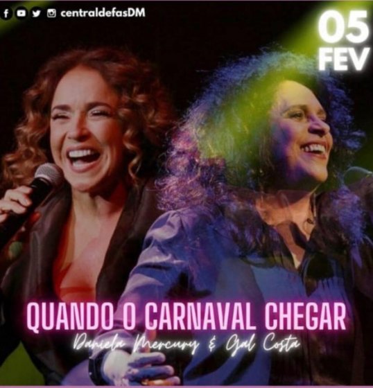 Confira! Daniela Mercury lançará música de Carnaval com Gal Costa