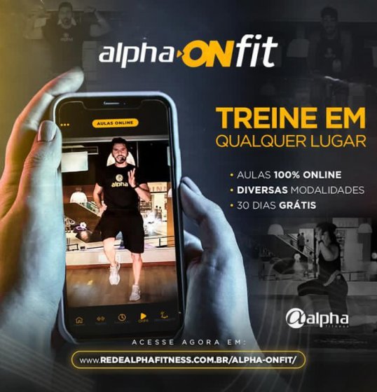Rede Alpha Fitness inova no lockdown, com ALPHA ONFit