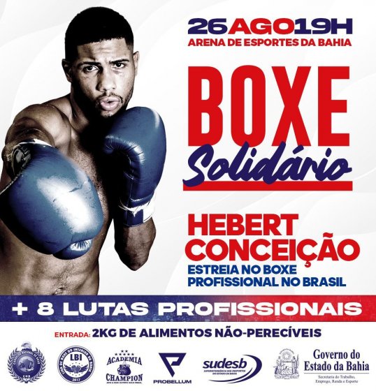 Baiano Herbert Conceição fará sua estreia no boxe profissional brasileiro, na sua terra natal Baiano Herbert Conceição fará sua estreia no boxe profissional brasileiro, na sua terra natal