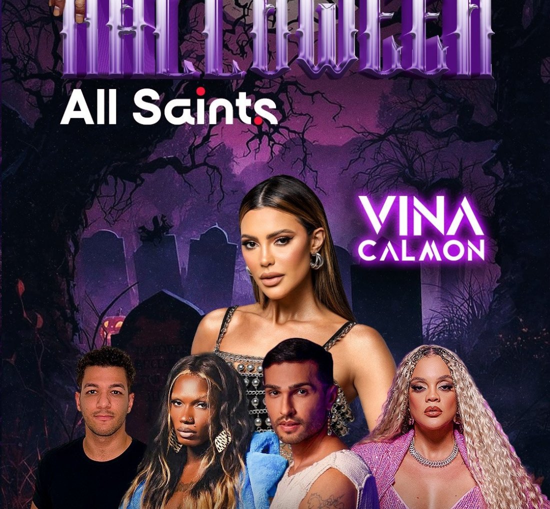 [Vina Calmon comanda show exclusivo no Halloween All Saints, na Pupileira]
