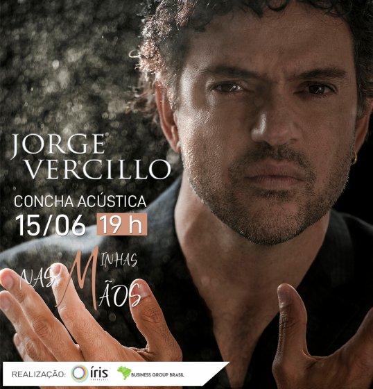 Cantor Jorge Vercillo apresenta show na Concha Acústica dia 15 de junho 