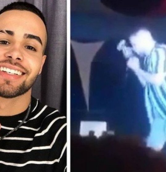 Vídeo: Jerry Smith é atingido no rosto por uma latinha em show no Amazonas Vídeo: Jerry Smith é atingido no rosto por uma latinha em show no Amazonas